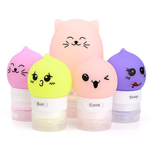 ขวดซิลิโคนการ์ตูนน่ารักสำหรับเดินทาง ขนาด 37-89 มล. พร้อมหัวปั๊มสำหรับใส่โลชั่น ครีมบำรุงผิว ครีมกันแดด สบู่เหลว - Product Image 1