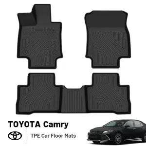 ブラックカーマットラグジュアリーフロアマットフロアTOYOTA Camry Auto Alfombras De Carros Car Foor Mat Accessories for TOYOTA Camry