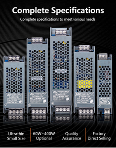 Hot bán điện áp không đổi AC180-265v dẫn lái xe 12V 60W IP20 siêu mỏng dẫn cung cấp điện - Product Image 4