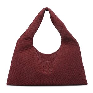 Shopping Bag Online Fashion Essential Handmade Tressé Soft Shapely and Big Woven PU Suede Sac à main Sacs pour femme - Product Image 2