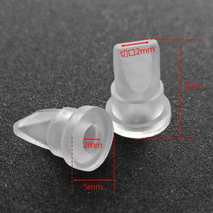 Valve anti-retour en silicone micro-transparente type bec de canard – Vente en gros de valves de retenue en caoutchouc pour fabricants - Product Image 2