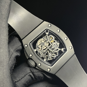 Reloj mecánico deportivo para hombre de alta calidad, moderno, con esfera hueca en forma de barril, de cerámica 6101. - Product Image 6