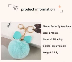 Custom Logo Soft Eco-Friendly Durable Leather Bow Knot <b>Keychain</b> Rhinestone Design for Women Fashion Accessory for Bags Cars Keys - Product Image 3