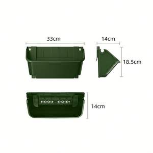 Meilleures ventes - <span class=keywords><strong>Grand</strong></span> pot de jardin en plastique, écologique, suspendu au mur, empilable verticalement, pour l'intérieur - Product Image 2