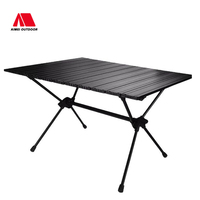 Neuer tragbarer Outdoor-Camping-Tisch mit verstellbarem Doppelgestell aus leichter Aluminiumlegierung für Grill und Lagerung