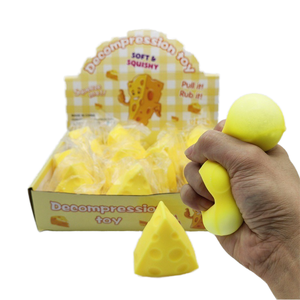 Offre Spéciale – Balles Anti-Stress Kawaii en Forme de Fromage – Jouets à Presser Nouveauté pour Soulager le Stress – Style <span class=keywords><strong>Tendance</strong></span> TikTok - Product Image 1