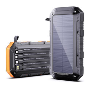 Banque d'énergie solaire longue durée de 20000mAh étanche avec double ports USB batterie Li-polymère d'entrée de type C pour des voyages prolongés - Product Image 1