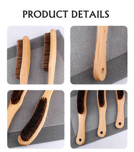 Brosse de nettoyage multifonction, outil de nettoyage de vêtements en bois massif, brosse pour chapeaux, canapé-lit, anti-poussière, vente en gros - Product Image 4