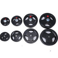 Disques de musculation en caoutchouc portables et durables en gros, plaques de poids personnalisables avec logo pour l'entraînement de force commercial