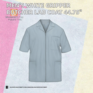 Blouse de travail pour hommes en Spandex Oxford de 44,75 pouces, blanche, avec poignets antidérapants, détection d'aiguilles et coutures invisibles - Product Image 2