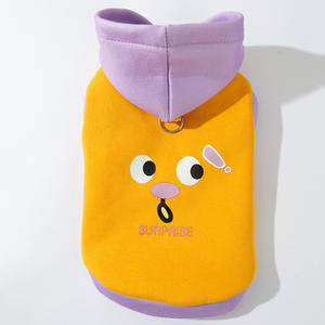 Otoño Invierno nuevo suéter de cachorro 25 años de edad lindo oso de peluche expresión terciopelo fino cálido ropa para mascotas para perros impreso poliéster - Product Image 6