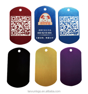ป้ายสุนัขสองด้านมีหลายสีป้ายกระเป๋าเดินทางโลหะอลูมิเนียมอโนไดซ์ QR รหัสสุนัข - Product Image 3