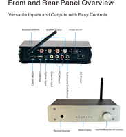 Amplificateur Samtronic TPA3116, amplificateur audio stéréo classe D sans fil, amplificateur de puissance Hifi 200W, enceintes passives, télécommande