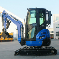 Nouvelle conception de pelle sur chenilles de 2 tonnes avec moteur Yanmar et chenilles en caoutchouc pour travaux de terrassement
