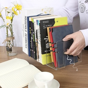 Diskon besar rak buku pembatas buku PP dapat diperbesar pemegang majalah Ujung buku plastik 4 kisi multifungsi warna - Product Image 5