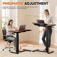 Bureau d'ordinateur portable en bois réglable en hauteur avec rangement pour la maison, le bureau, le salon, la chambre et les étudiants