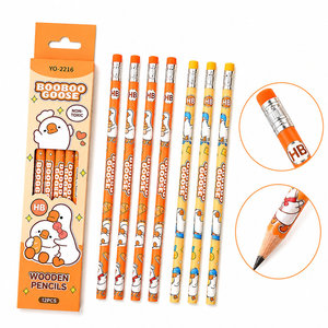 Juego de Lápices de <span class=keywords><strong>Dibujo</strong></span> de Patito Kawaii de Fábrica, con 6 Piezas con Borrador, Lápiz No Tóxico para Niños, Regalo para Escribir y Dibujar - Product Image 3