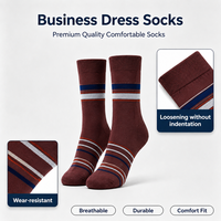Chaussettes habillées jacquard de luxe pour homme, douces et respirantes, motifs variés, vente en gros directe usine