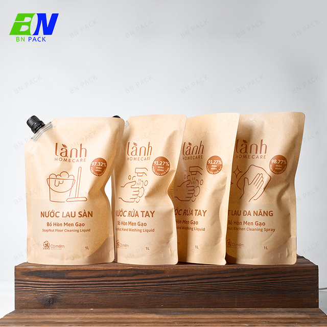 Customized Reusable Stand up Plastic Custom Liquid Juice Pouch Drink Packaging Bags Spout Pouch Bag Juice Doypack With Spout