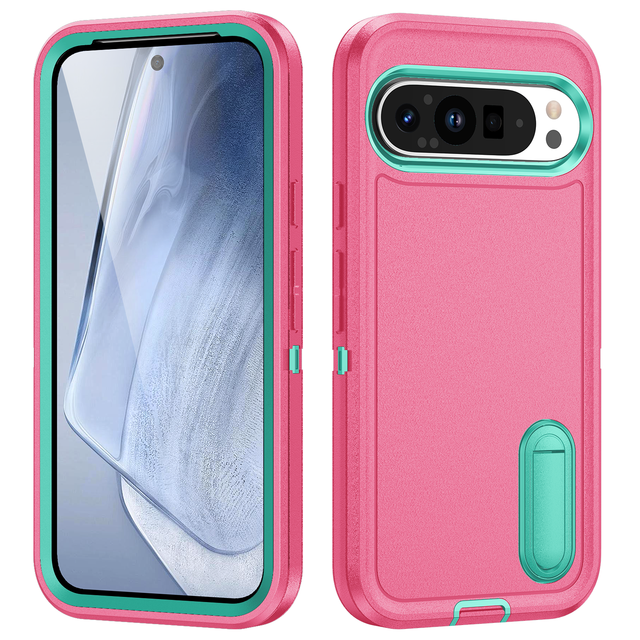 Factory Wholesale Shockproof Hybrid Soft TPU Hard PC Armor Design with Strip Holder Phone Case for Google Pixel 9 Pro XL 9 Pro 9
