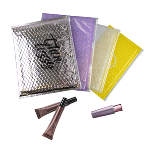 Logo personnalisé Coeur Bijoux Curseur Ziplock Clair Brillant Feuille D'aluminium Métallique Fermeture À Glissière Beauté Cosmétique Bulle Mailer Poly Bulle - Product Image 2