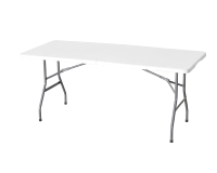 Table pliante en plastique portable, rectangulaire, pliable, pour banquets, événements, traiteur