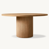 Mobilier de salle à manger en bois massif américain table ronde ensemble de chaises de salle à manger meuble personnalisable vente directe en usine