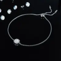 Perhiasan Grosir 925 Sterling Silver Moissanite Berlian Set Perhiasan untuk Wanita