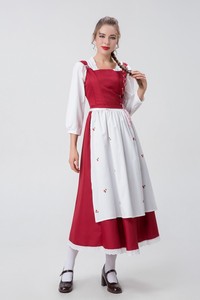 Disfraz <span class=keywords><strong>de</strong></span> <span class=keywords><strong>Caperucita</strong></span> <span class=keywords><strong>Roja</strong></span> para Halloween, Estilo Gótico, Conjunto <span class=keywords><strong>de</strong></span> Disfraz para Cosplay, <span class=keywords><strong>Capa</strong></span>, Top y Vestido Largo - Product Image 4
