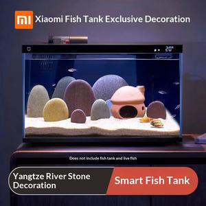 Pacchetto Ornamentale per Acquario con Decorazioni Geometriche e Legno Naturale Simulato - Product Image 2