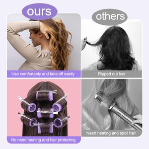 ชุดโรลเลอร์ม้วนผมแบบไม่ใช้ความร้อน30ชิ้นลูกกลิ้งผมไนลอนแบบด้ามจับด้วยตัวเองพร้อมคลิป - Product Image 4