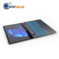 Ordinateur portable 2-en-1 CoreNest New 14 pouces, écran tactile rotatif à 360 degrés, Intel N100, 8 Go/16 Go de RAM, processeur quadricœur, type YOGA