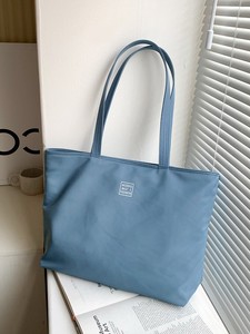 <b>Large</b> Capacity Nylon Tote <b>Bag</b> for Women - Waterproof Lightweight Shoulder Handbag with Zipper Pocket, Ideal for Work, Daily Use - Product Image 4