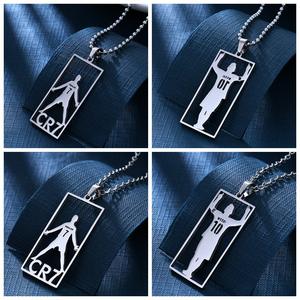 Collana con Ciondolo a Forma di Diamante Cavo in Rame con Catena in Bambù, Stile Hip Hop Sportivo Europeo e Americano, per Partite di Football e Champions League - Product Image 2