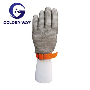 Gants anti-perforation et anti-coupure SS316 à prix d'usine chinois, en <span class=keywords><strong>maille</strong></span> d'acier inoxydable, pour la protection des mains en cantines - Product Image 1