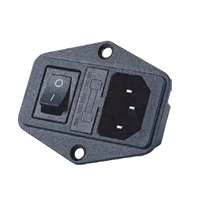 Interrupteur à bascule BK Red Light SPST ON-OFF 15A 250VAC 2P avec prise à broches AC-01-2, prise de courant IP15, équipement électrique