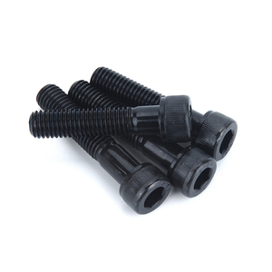 Black Hex Cap <b>Screws</b> Metric Carbon Steel Class 8.8 Coarse Thread 10mm Diameter - Product Image 3