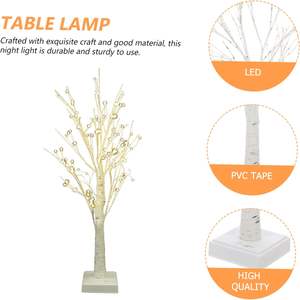 Tabletop Birch Tree With 24 Led <b>Lights</b> Warm White LED Artificial Branch Tree for Home Party Festival Wedding Decor - Product Image 5