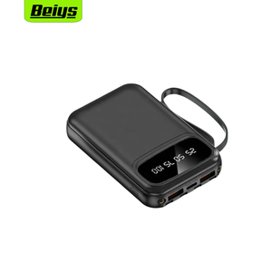Mini batterie externe colorée 10000mAh avec prise 4 câbles Lanière Lampe de poche <span class=keywords><strong>Charge</strong></span> rapide Chargeur de batterie portable pour les voyages - Product Image 1