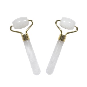Factory Wholesale Massage Tools Face Guasha White <b>Jade</b> <b>Roller</b> - Product Image 1