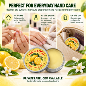 Baume à ongles hydratant et nourrissant 3-en-1 à la cire d'abeille et au citron, à base de plantes, pour cuticules sèches, rugueuses et irrégulières - Product Image 6