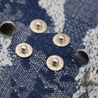 Boutons-pression ronds à dos plat en laiton plaqué or, écologiques et personnalisables, avec mécanisme de pression robuste pour chemises en jean – Vente en gros