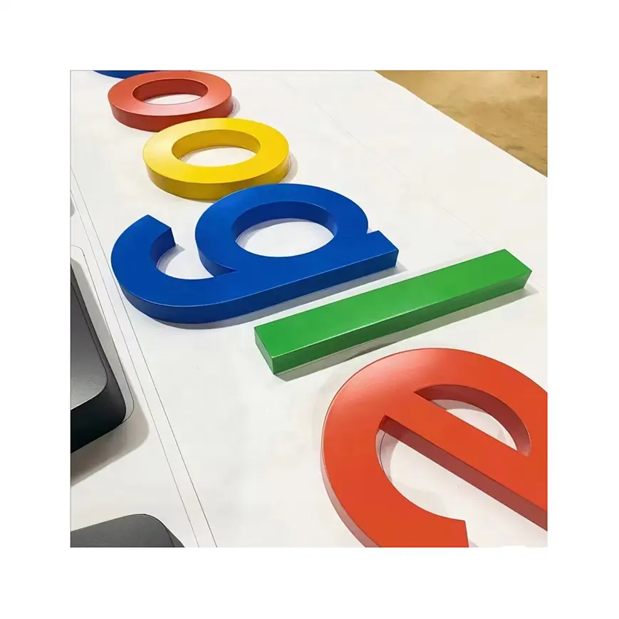 Lazer kesim şeffaf akrilik harfler 3D pleksi cam mektup işaretleri iş şirketi için