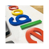 Lettres acryliques transparentes découpées au laser Signes de lettres en verre plexi 3D pour entreprise commerciale