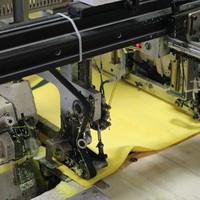 Machine à coudre à quatre côtés pour serviettes en microfibre à automatisation intelligente, idéale pour les usines de serviettes en bambou et en fibres recyclées