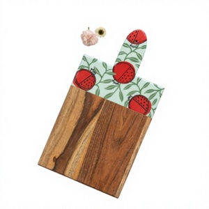 Tabla de Cortar de Madera Reutilizable y Ecológica BS INTERNATIONAL, Bandeja Rectangular Decorativa para Servir - Product Image 5