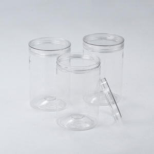 ผลิตภัณฑ์บรรจุภัณฑ์ทรงกระบอกคุณภาพสูง โลโก้สั่งทำได้ ฝาปิดอะลูมิเนียมสีเงิน พลาสติก PET สำหรับครีม เครื่องสำอาง อาหาร - Product Image 1