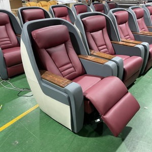 Fauteuils de cinéma inclinables VIP uniques en cuir pour salle de divertissement, mobilier intelligent pour la maison, inclinables type avion Worldlet - Product Image 6
