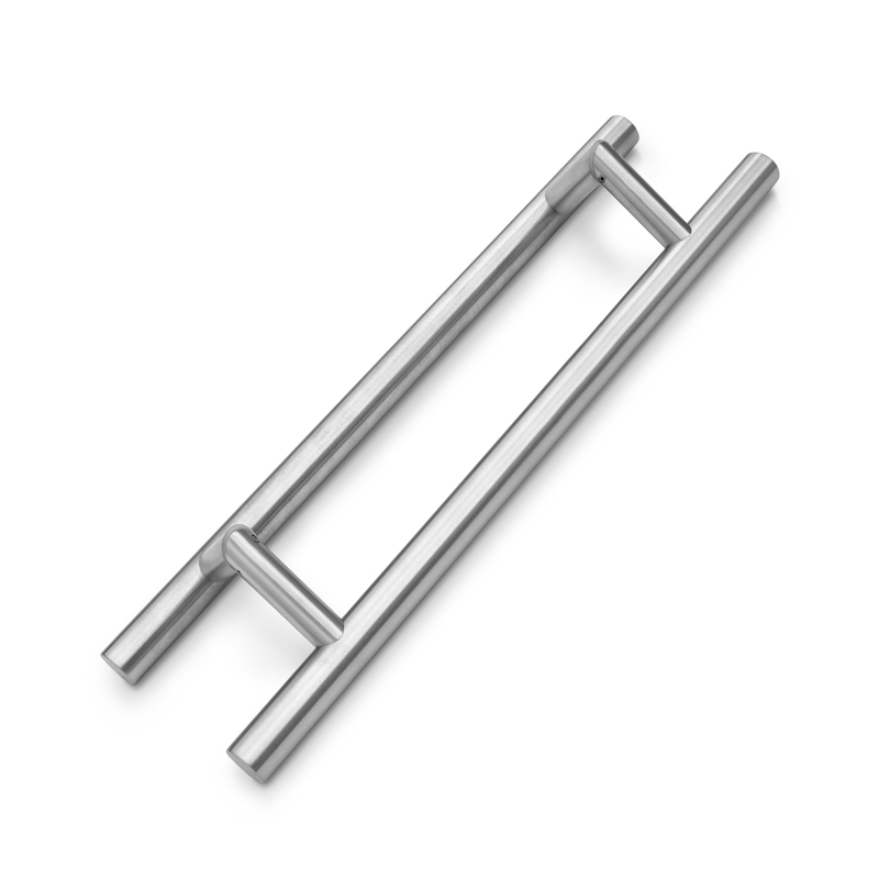 Large 304 Stainless Steel and Solid Copper Door Handle Brushed Tube for Glass or Wooden Door Thickened Pull Handle for Hotels