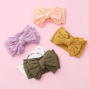 Accessoires pour cheveux de bébé européens et américains, bandeau large élastique, nœud pour la tête de bébé à porter - Product Image 2